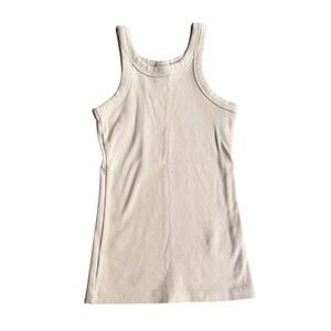 H&M Beige Ribbed High Neck Tank Top